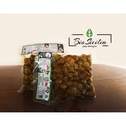 CRUSHED AND POMEGRATED OLIVES NOCELLARA VARIETY OF THE VALLEY OF THE BELICE SICILY