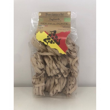 TAGLIATELLE PASTA di SEMOLA INTEGRALE BIO PERCIASACCHI - 500 GR