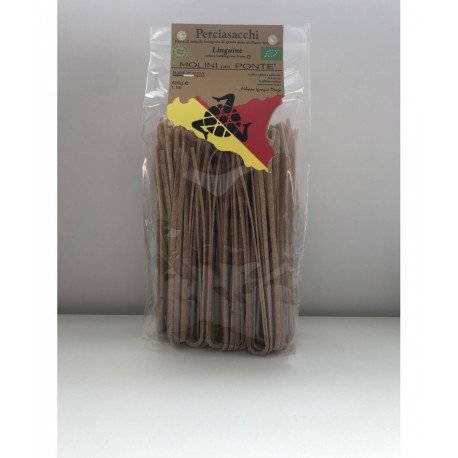 LINGUINE PASTA di SEMOLA INTEGRALE di GRANO DURO BIO PERCIASACCHI - 500 GR